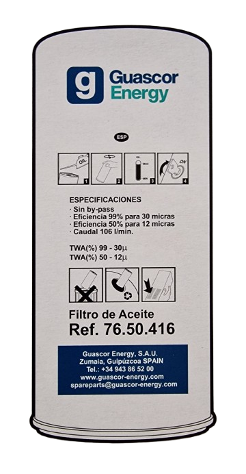 Guascor 7650416 oil filter Guascor 7650416 oil filter specification